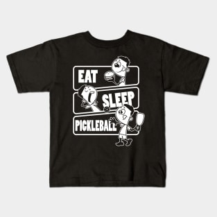 Eat Sleep Pickleball Repeat - Funny pickle ball sport design Kids T-Shirt
